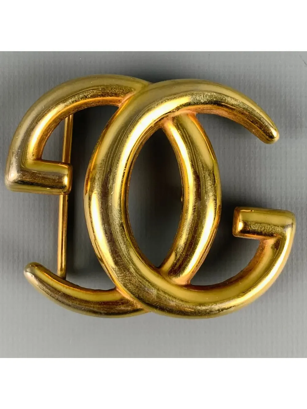GUCCI Size L Metal GG Monogram Belt Buckle
